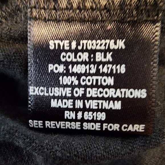 Oxford & Regent black and clear sequin tank top L Cotton - Picture 4 of 5